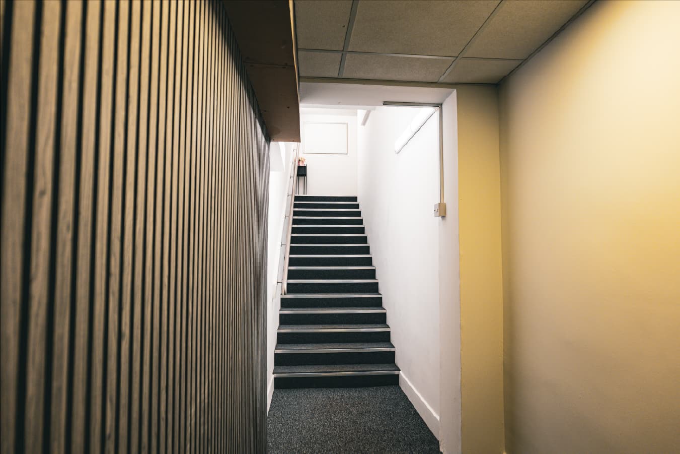 Staircase leading to the upstairs area
